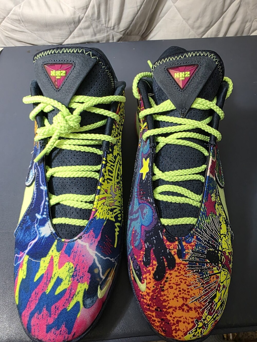 Nike Lebron 22 BW, Size 10.5m Neon Multicolor Athletic Shoes New.